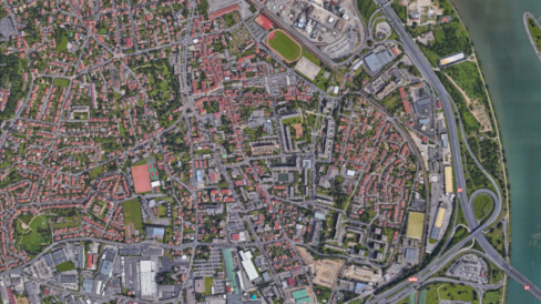 Vue aérienne de Pierre-Bénite